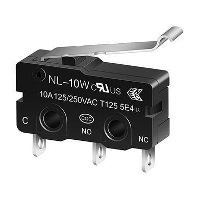 Mini interruptor de acción rápida con palanca arco NL-10W